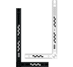 obrázek Měřítko plast., oboustr., trasolog., černobílé, 30x15 cm