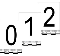 obrázek Čísla 0-9 , vel. 5x7,5 cm, na statické fólii